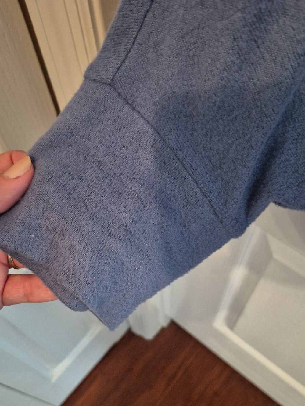 Chico's Dusty Blue Soft Lightweight Front-Tie Cardigan Or Shrug - Picture 5 of 6